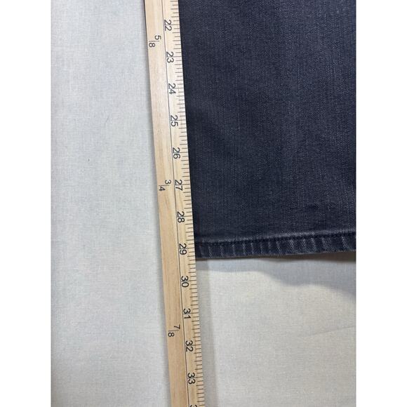 Levi’s 505 Women’s 12M Straight Leg Jeans Dark Gray Black Stretch Denim - Picture 3 of 16